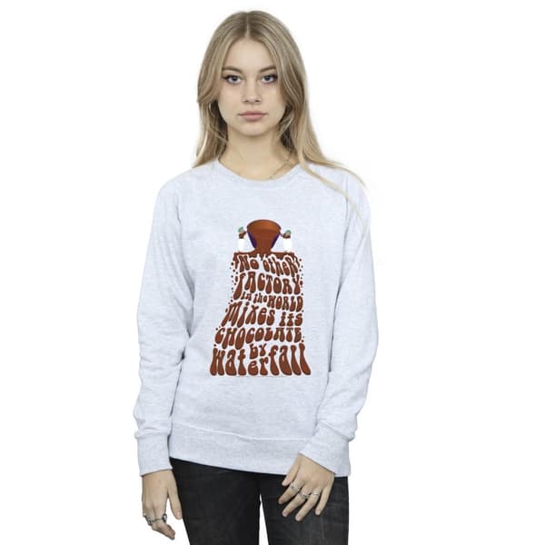Willy Wonka Womens/Ladies Chocolate Waterfall Sweatshirt