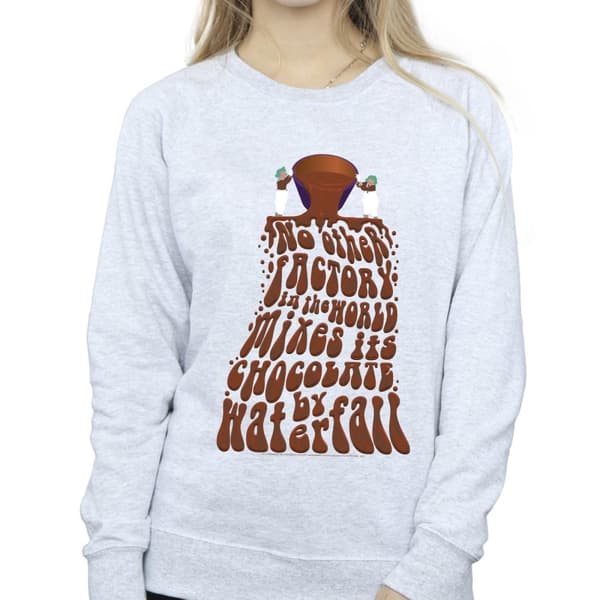 Willy Wonka Womens/Ladies Chocolate Waterfall Sweatshirt