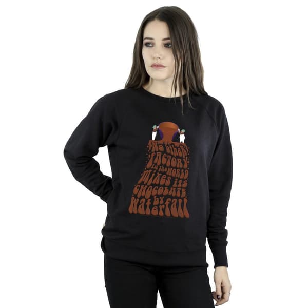 Willy Wonka Womens/Ladies Chocolate Waterfall Sweatshirt