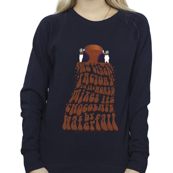 Willy Wonka Womens/Ladies Chocolate Waterfall Sweatshirt
