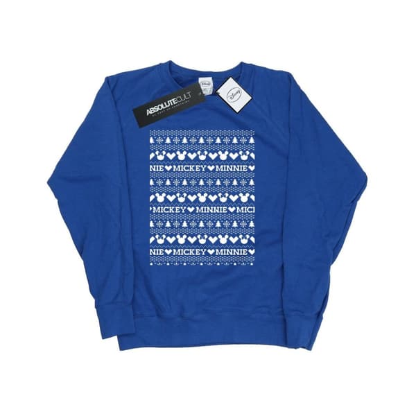Disney Dam/Tjej Mickey And Minnie Christmas Fair Isle Sweatshirt