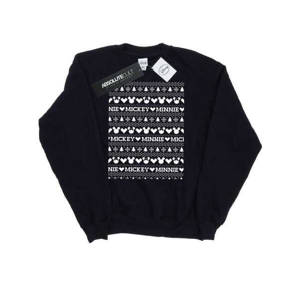 Disney Dam/Tjej Mickey And Minnie Christmas Fair Isle Sweatshirt
