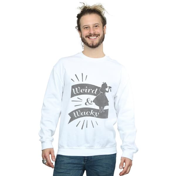 Disney Mens Alice In Wonderland Weird And Wacky Sweatshirt