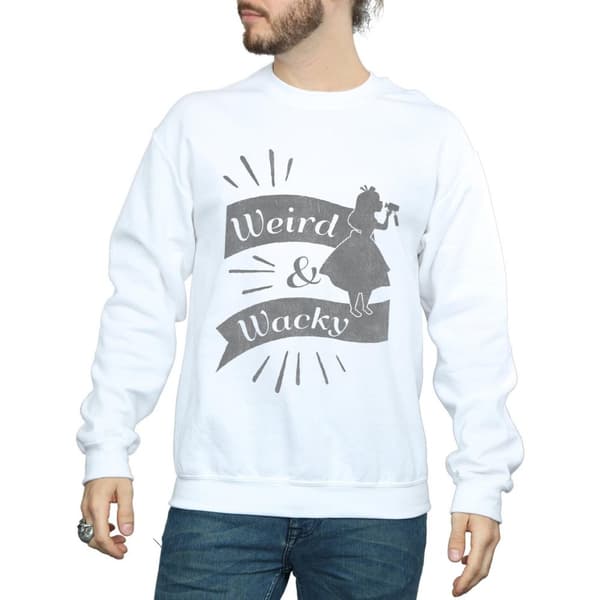 Disney Mens Alice In Wonderland Weird And Wacky Sweatshirt