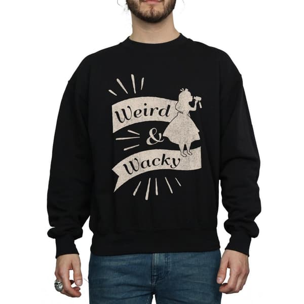 Disney Mens Alice In Wonderland Weird And Wacky Sweatshirt