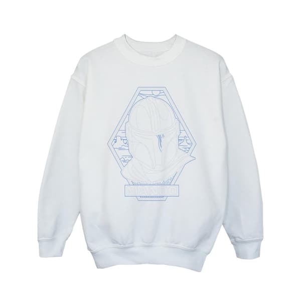 Star Wars Girls The Mandalorian Outline Helm Diamond Sweatshirt