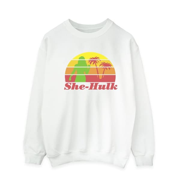 Marvel Mens She-Hulk: Attorney At Law Sunset Flex Sweatshirt White M