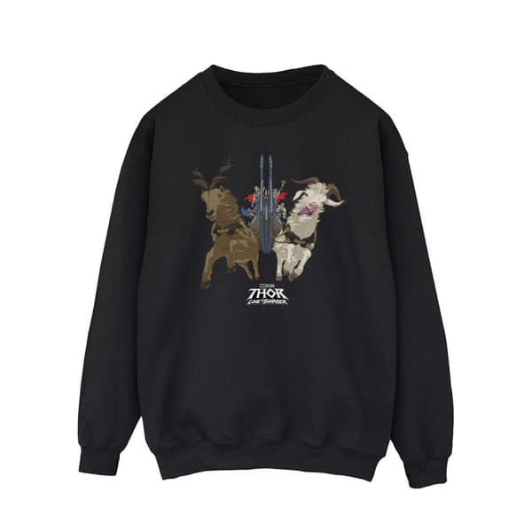 Marvel Mens Thor Love And Thunder Viking Ship Sweatshirt