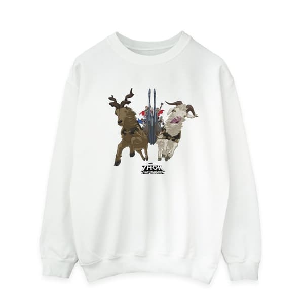 Marvel Mens Thor Love And Thunder Viking Ship Sweatshirt