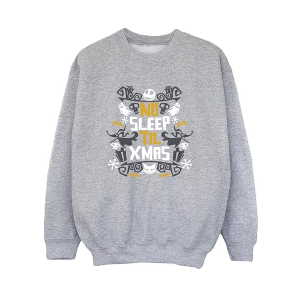 The Nightmare Before Christmas Boys No Sleep Till Christmas Sweatshirt Sports Grey 5-6 Years