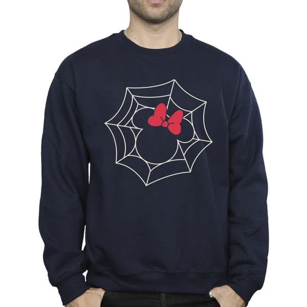 Disney Mens Minnie Mouse Spider Web Sweatshirt