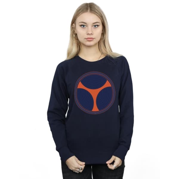 Marvel Black Widow Movie Taskmaster Distressed Shield Sweatshirt - dam/dam