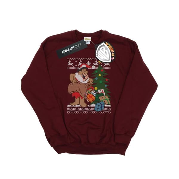The Flintstones Womens/Ladies Christmas Fair Isle Sweatshirt