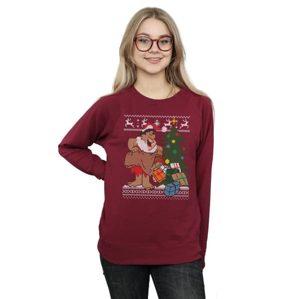 The Flintstones Womens/Ladies Christmas Fair Isle Sweatshirt