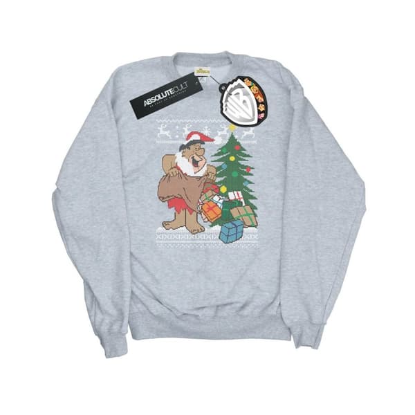The Flintstones Womens/Ladies Christmas Fair Isle Sweatshirt