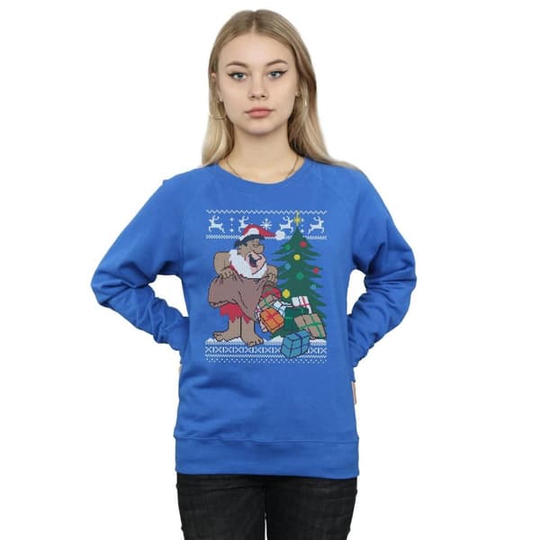 The Flintstones Womens/Ladies Christmas Fair Isle Sweatshirt