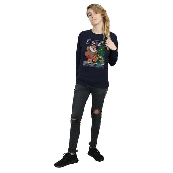 The Flintstones Womens/Ladies Christmas Fair Isle Sweatshirt