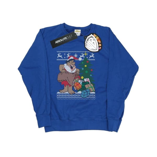 The Flintstones Womens/Ladies Christmas Fair Isle Sweatshirt