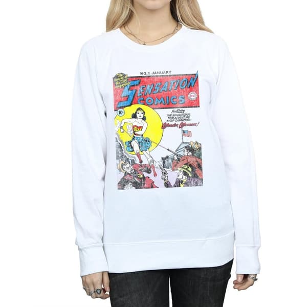DC Comics Dam/Tjej Wonder Woman Sensation Comics Nummer 1 Omslag Sweatshirt