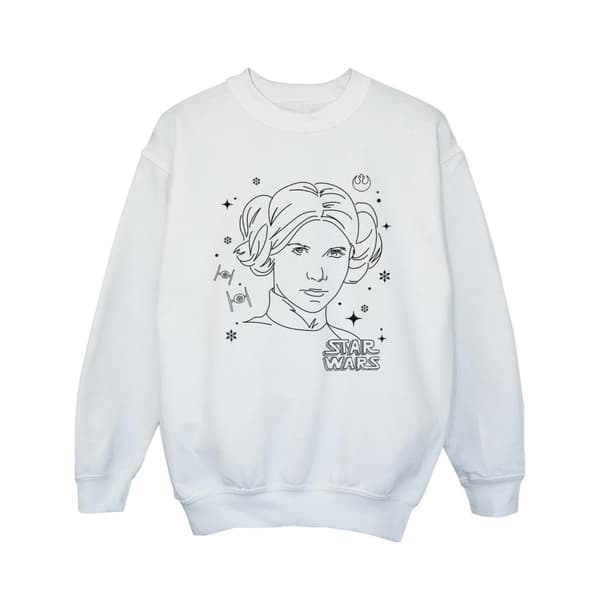 Star Wars Girls Episode IV: A New Hope Leia Christmas Sketch Sweatshirt