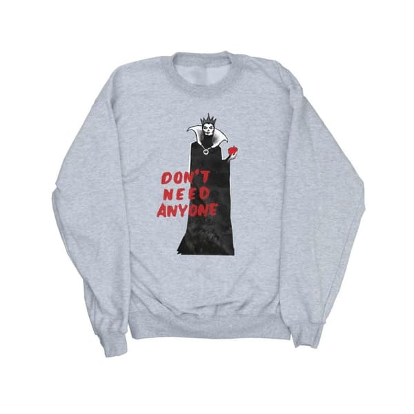 Disney Dam/kvinnor Villains Don´t Need Anyone Sweatshirt Sports Grey XXL