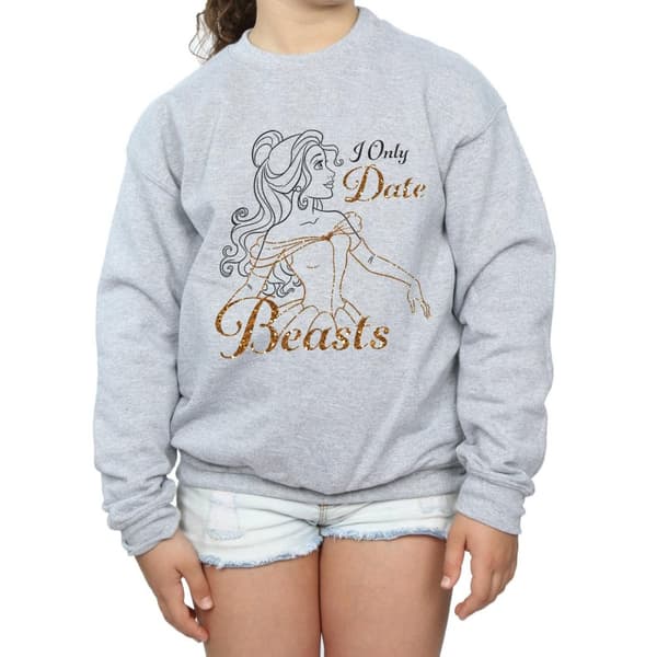 Disney Princess Girls Belle I Only Date Beasts Sweatshirt