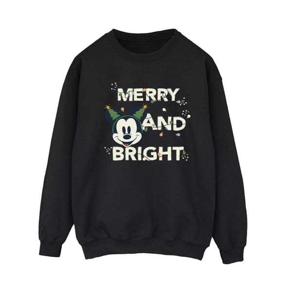 Disney Womens/Ladies Mickey Mouse Merry & Bright Sweatshirt