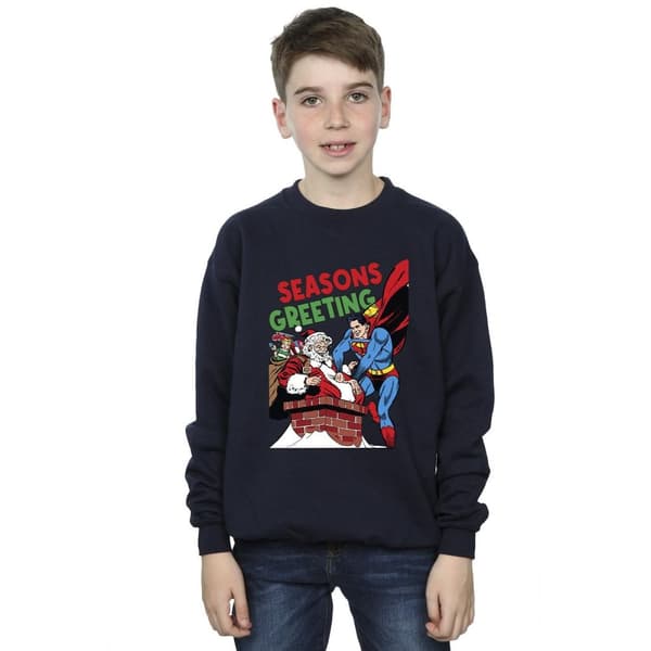 DC Comics Boys Superman Santa Comic Sweatshirt