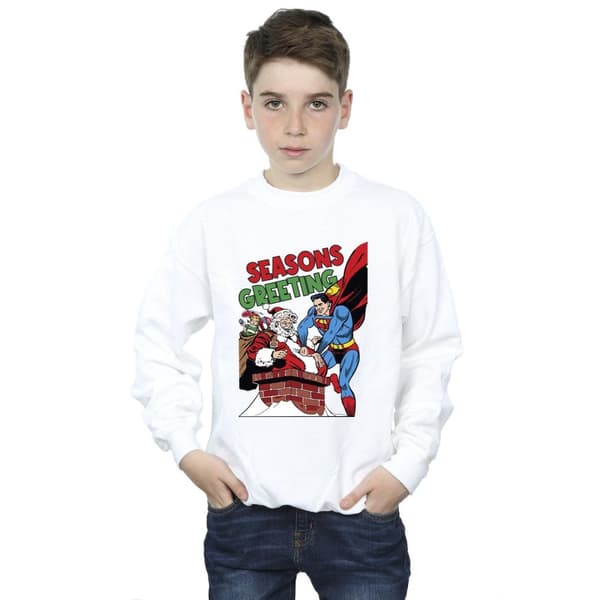 DC Comics Boys Superman Santa Comic Sweatshirt