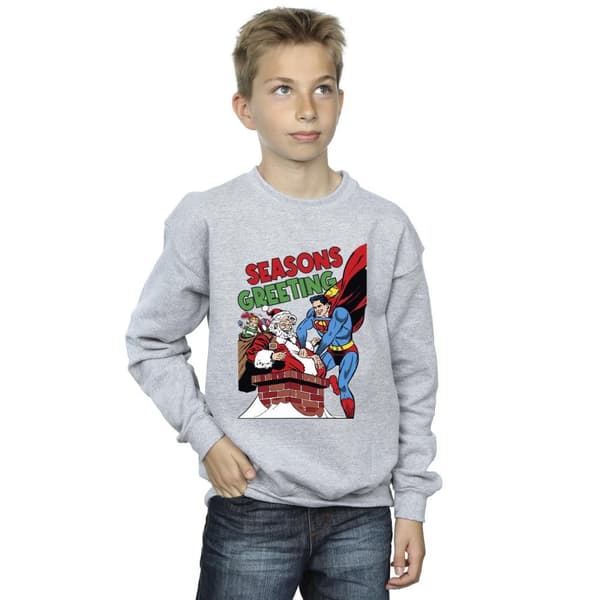 DC Comics Boys Superman Santa Comic Sweatshirt