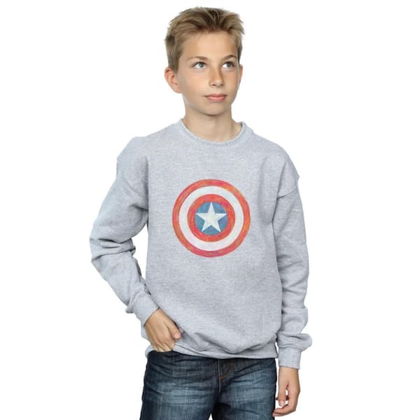 Marvel Boys Captain America Sketched Shield Sweatshirt