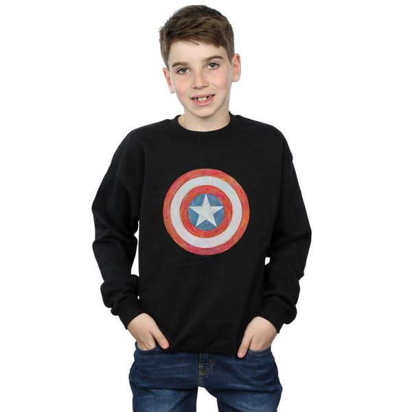Marvel Boys Captain America Sketched Shield Sweatshirt