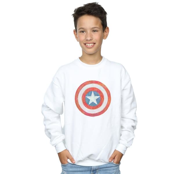Marvel Boys Captain America Sketched Shield Sweatshirt