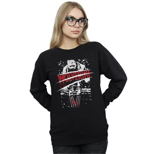 Marvel Womens/Ladies X-Men Split Red Wolverine Sweatshirt