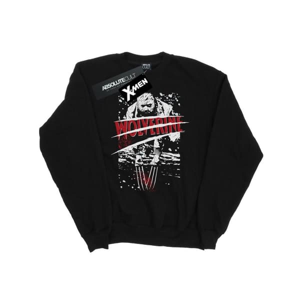 Marvel Womens/Ladies X-Men Split Red Wolverine Sweatshirt Black XL