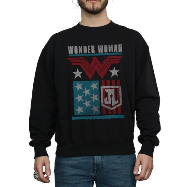DC Comics Herr Justice League Movie Wonder Woman Flag Sweatshirt