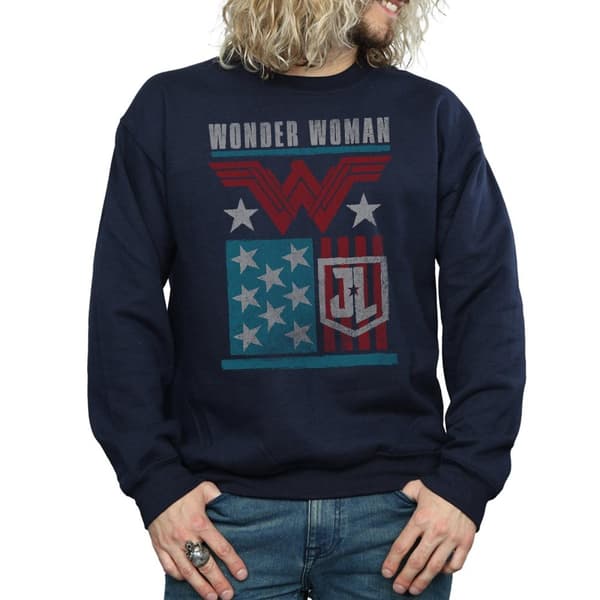 DC Comics Herr Justice League Movie Wonder Woman Flag Sweatshirt