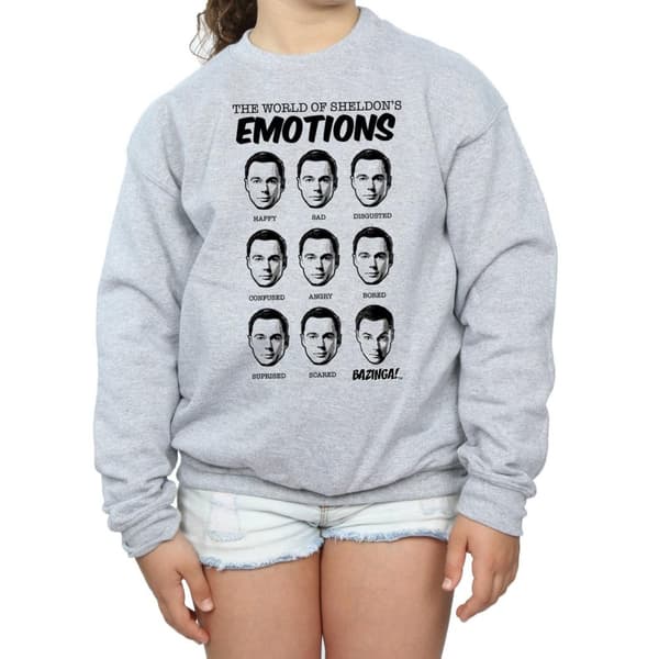 The Big Bang Theory Sheldon Emotions-tröja för flickor