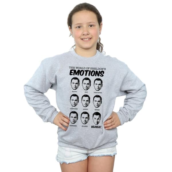 The Big Bang Theory Sheldon Emotions-tröja för flickor