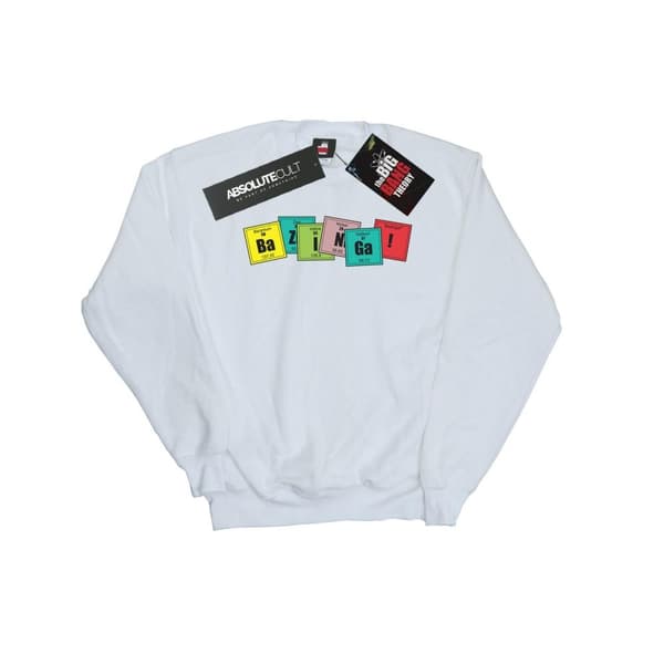 The Big Bang Theory Dam/Tjej Bazinga Elements Sweatshirt White XL