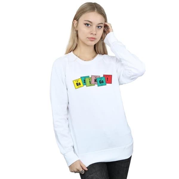 The Big Bang Theory Dam/Tjej Bazinga Elements Sweatshirt