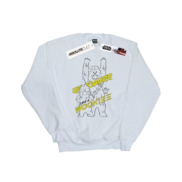 Star Wars Mens Roar Like A Wookiee Sweatshirt White XL
