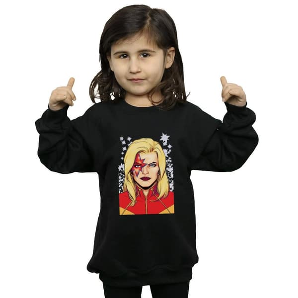 Marvel Girls Captain Marvel Glam Sweatshirt