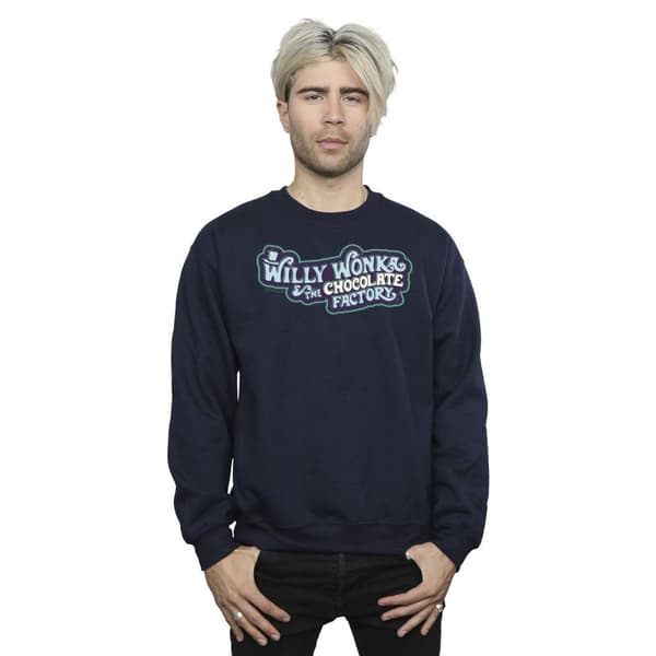 Willy Wonka Sweatshirt med chokladfabrikens logotyp