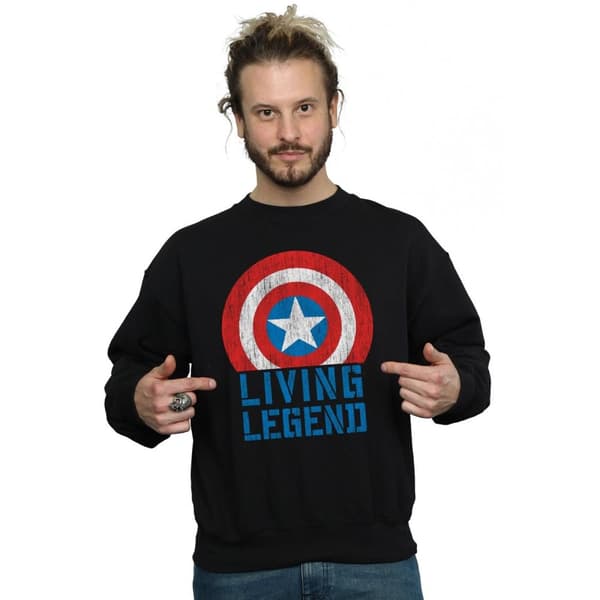 Marvel Mens Captain America Living Legend Sweatshirt