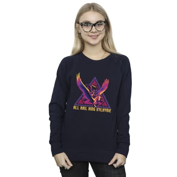 Marvel Dam/Tjej Thor Love And Thunder All Hail Valkyrie Sweatshirt