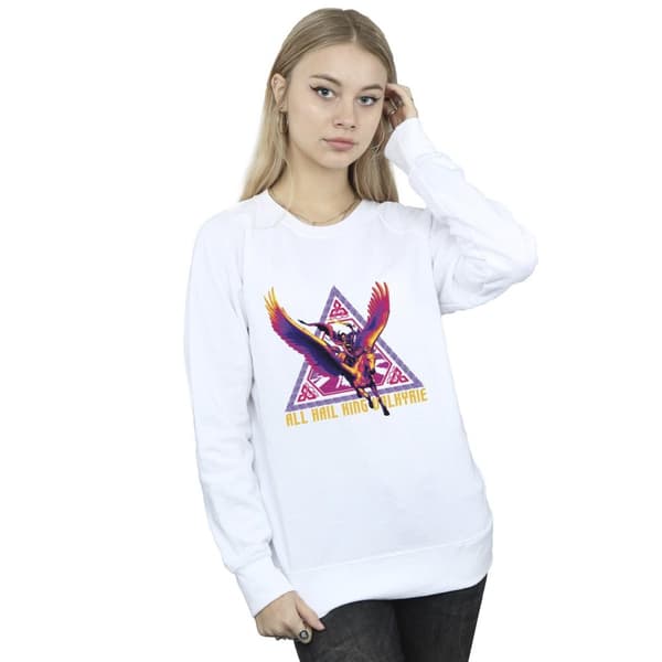 Marvel Dam/Tjej Thor Love And Thunder All Hail Valkyrie Sweatshirt