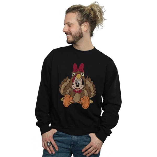 Disney Mens Minnie Mouse Thanksgiving Turkey Costume Sweatshirt