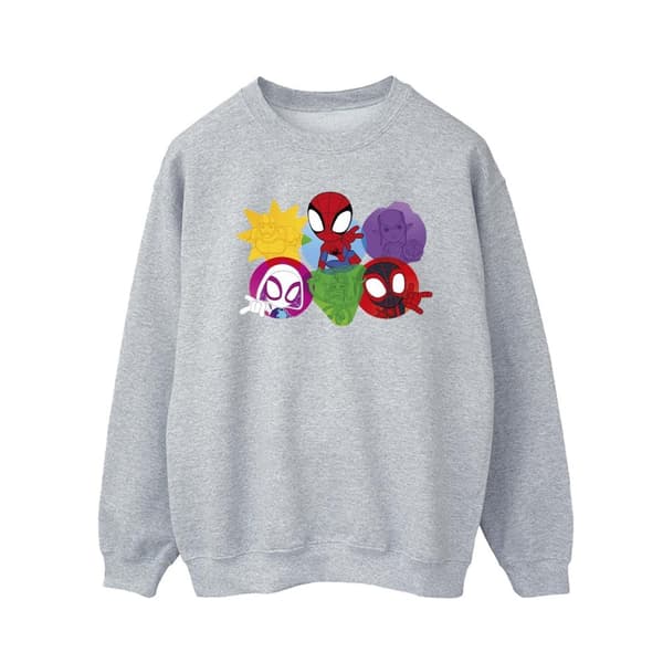 Marvel Mens Spidey And His Amazing Friends Faces Sweatshirt