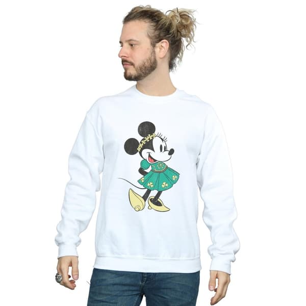 Disney Mens Minnie Mouse St Patrick´s Day Costume Sweatshirt